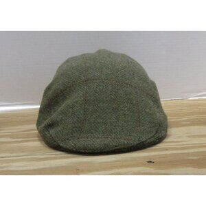 Harrison Hillhouse Hat Cap Medium Newsboy Wool Tweed Herringbone Flat Cap